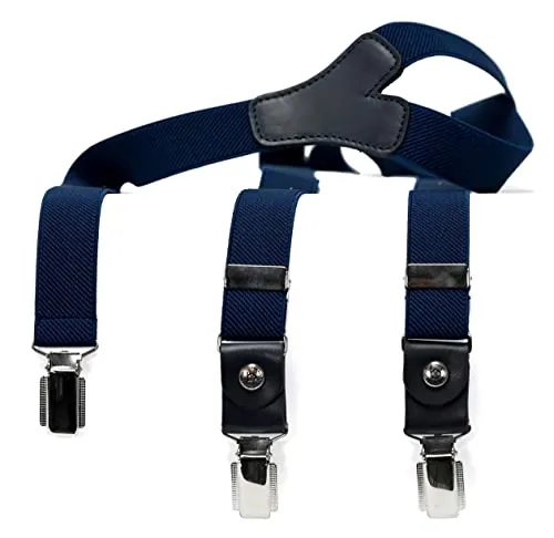 bugatti Hosenträger 25 mm unifarben mit Leder-Rückenteil - Hochwertige Hosenträger für Herren, mit strukturiertem Gummiband und Leder-Rückenteil für optimalen Halt, ideal für stilbewusste Männer.