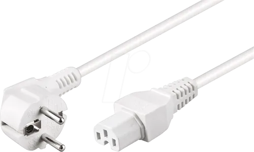 GOOBAY 30370 - Netzkabel, Schutzkontaktstecker, gew, 2 m, ws, C15