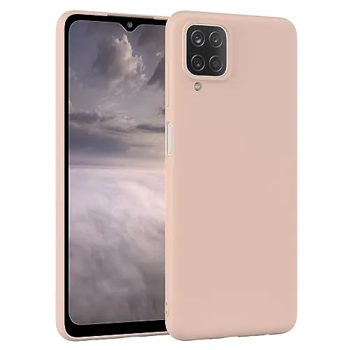 EAZY CASE - Silikonhülle für Samsung Galaxy A12 Hülle Silikon Case Altrosa weich stoßfeste Handyhülle Galaxy A12 Schutzhülle mit Kameraschutz Dünn Premium Schutz Cover TPU Phone Bumper in Pastell Rosa