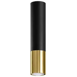 Sollux SL.0951 Deckenleuchte LOOPEZ schwarz/Gold - Lampen - Elegante Deckenleuchte mit modernem Minimalismus und klassischem Design, ideal für stilvolle Raumbeleuchtung.