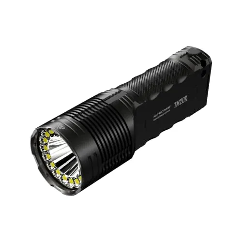 Nitecore TM20K Tiny Monster Taschenlampe – 20000 Lumen - Hochleistungs-Taschenlampe mit 19 Cree LEDs und wasserdichtem Gehäuse. Ideal für Outdoor-Abenteuer und Notfallsituationen, mit bis zu 13 Stunden Leuchtdauer und 8 Leuchtmodi.