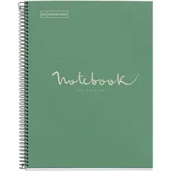 MIQUELRIUS Notizbuch Eco Emotions 1 A4 kariert Spiralbildung grün