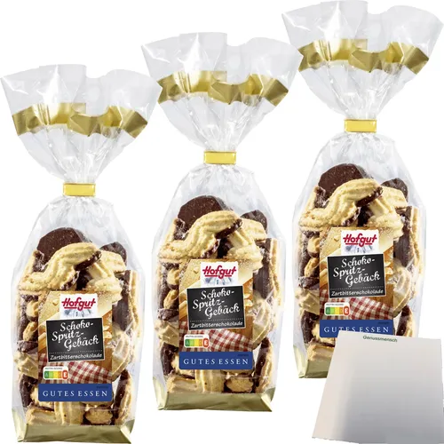 Hofgut Schoko-Spritzgebäck 3er Pack 3x200g Beutel usy Block