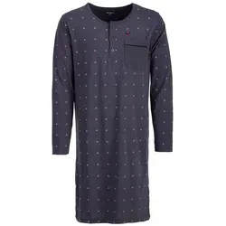 Henry Terre Nachthemd Nachthemd Langaerm - Wave grau 3XL