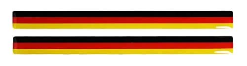 Produktbild BIKE-label Deutschland 3D Aufkleber Flaggen 2 Stück je 120 x 10 mm Sticker Auto Kfz Motorrad X300737