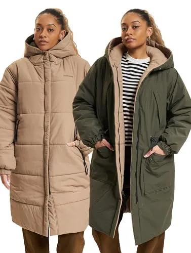 DIDRIKSONS Anna Wendeparka Damen in Grün/Beige - Stylischer Wendeparka für Damen, wasserabweisend und vielseitig tragbar. Ideal für wechselhaftes Wetter und modische Akzente.