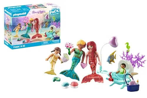 PLAYMOBIL Princess Magic 71469 - Ausflug der Meerjungfrauenfamilie - Spielfigur Spielsets für Kinder ab 4 Jahren, mit altersgerechten, robusten Figuren und abgerundeten Kanten für sicheres Spielen. Ideal für stundenlangen Spielspaß!