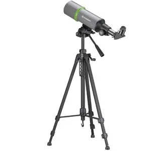 BRESSER Night Explorer 80/400 Reiseteleskop – Kompaktes Teleskop für unterwegs - Teleskope, leicht und tragbar mit praktischer Montierung und Zubehör für astronomische Entdeckungen beim Reisen.