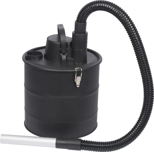 Kinzo Aschesauger für Kamin und Grill mit Blasfunktion, feuerbeständiger Eisentank und Metallschlauch 18L 800-1200W Schwarz