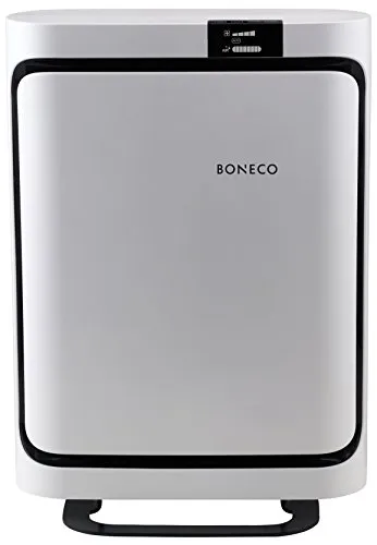 BONECO Luftreiniger P500 - Effiziente Luftreinigung für Räume bis 28m² - Luftreiniger mit individuellem Filtersystem (BABY/ALLERGY/SMOG) für optimale Luftqualität. Inklusive AUTO- und Nachtmodus, Timer-Funktion und Aroma-Diffuser für frische Raumluft.