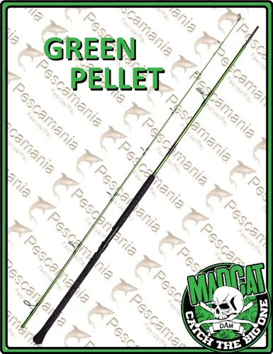 Madcat Green Pellet 3.10 m 200-400 gr - Wallerrute - Angelrute für Welsangeln, 310 cm lang, 2-teilig, sensibler Blank für optimale Kontrolle und weniger Hänger beim Pelletfischen, ideal für Tripods und Bootsangeln.