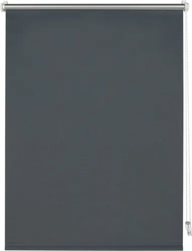 Deco Company Thermo-Rollo ohne Bohren, Anthrazit 95 x 150 cm - Seitenzug-Rollo mit hoher Lichtreflektion dank Thermo-Rückseite, energiesparend und lichtundurchlässig. Einfache Klemm-Montage ohne Bohren, ideal für jedes Fenster.