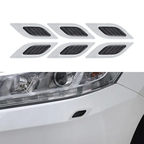 6x Universal Auto Stoßstangen Aufkleber Stoßstangenschutz 10,5x3,4 cm Folie