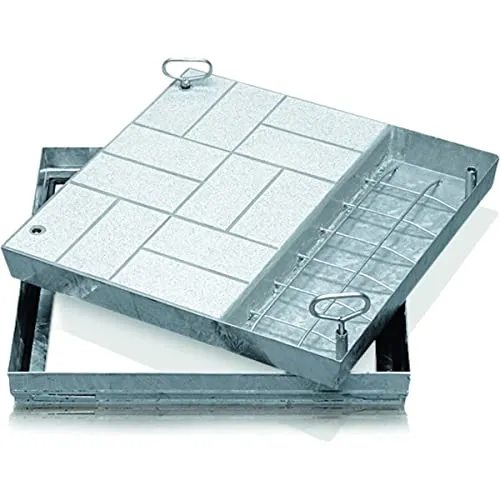 Produktbild ZARGES Schachtabdeckung Stahl verzinkt 1000 x 1000 mm