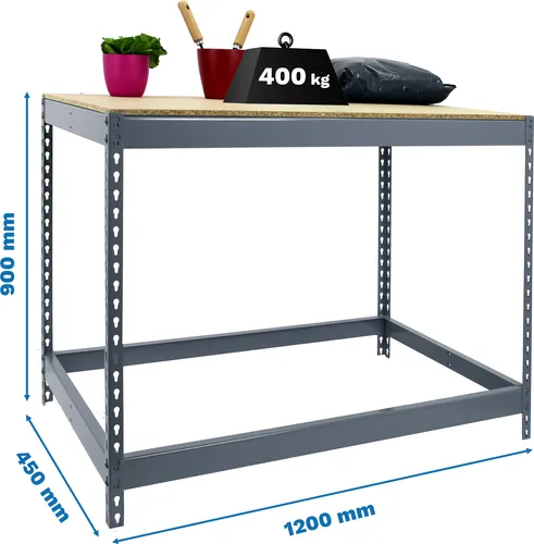 Produktbild SIMONWORK BASIC 1 Arbeitstisch aus Metall grau/holz