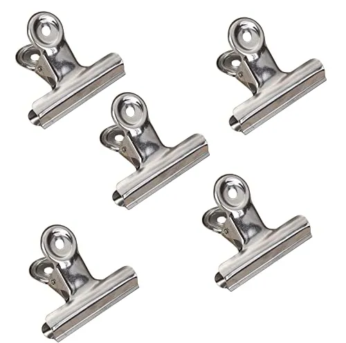 Stück kleine Verschlussclips Metall | 63mm Tüten Clips | Brief Klammern aus Edelstahl mit starker Federkraft | Lebensmittelbeutel Verschlussklammern | Metallklemmen für EIN luftdichtes Abschließen 5
