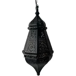 Orientalische Deckenleuchte Salma Schwarz - Lampen – Handgefertigte Pendelleuchte mit elegantem, orientalischem Design, sorgt für stimmungsvolles Licht und individuelle Atmosphäre in jedem Raum.