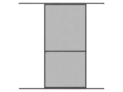 wip Insektenschutz Schiebetüre 120 x 240 cm (Anthrazit) - Fliegengitter für Balkon- und Terrassentüren, robust und witterungsbeständig mit passgenau kürzbaren Aluprofilen.