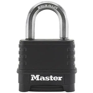 MASTER LOCK Hochleistungsvorhängeschloss M178EURD - Zinkgehäuse, ideal für Außenbereich, mit einstellbarer 4-stelliger Kombination und robustem Design
