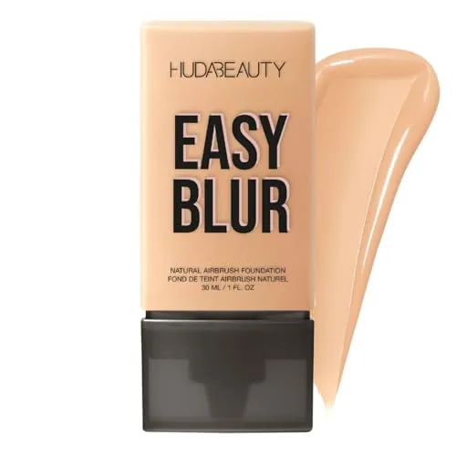 HUDABEAUTY Original Easy Blur Natural Airbrush Foundation 30 ml - Make-up mit 1,5 % Niacinamid für eine glatte Haut und Siliziumdioxid zur Porenverkleinerung - für ein natürliches, luftiges Finish.