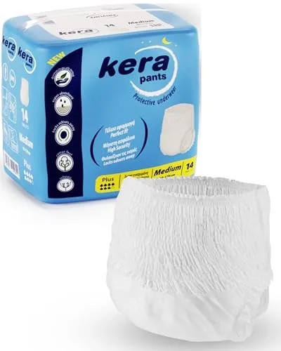 KERA® Inkontinenz Pants mit Cotton-Feel Komfort - 28 Stück Large - Inkontinenzeinlagen für Frauen und Männer, extra saugstark und atmungsaktiv für hohen Tragekomfort. Diskret und hautfreundlich, ideal für mobile Nutzer.