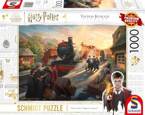 Schmidt Spiele 58428 Thomas Kinkade, Wizarding World, Harry Potter, Hogwarts Express, 1000 Teile Puzzle