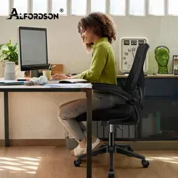 ALFORDSON Ergonomischer Bürostuhl mit verstellbarer Lendenstütze, Schwarz - Ergonomischer Bürostuhl für optimalen Sitzkomfort. Mit verstellbarer Lendenstütze und atmungsaktivem Netz für ein angenehmes Arbeitsumfeld. Ideal für Büro und Homeoffice.