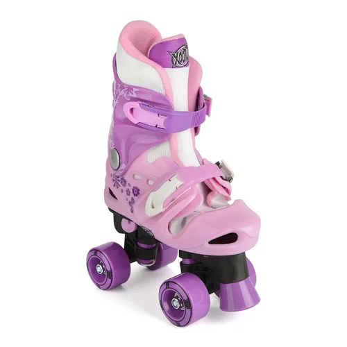 Xootz Girl 's Quad Verstellbarer und gepolsterter Roller Skates Rosa Rosa/Violet