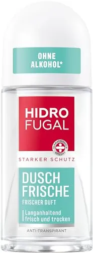 Hidrofugal DUSCH FRISCHE Roll-on, starker Antitranspirant Schutz gegen Achselnässe und Körpergeruch, Deo ohne Ethylalkohol mit frischem Duft (50 ml)