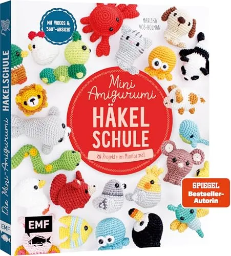 Die Mini-Amigurumi-Häkelschule: Tiere häkeln made easy – 25 Projekte im Miniformat von @diyfluffies | Alle Grundlagen mit Videos und jede Figur mit 360-Grad-Ansicht und Schrittbildern