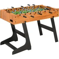 vidaXL Klappbarer Kickertisch 121 x 61 x 80 cm - Kicker Tisch, klappbar für einfache Lagerung und Transport, ideal für spannende Heimspiele und Gruppenspaß mit professionellem Spielgefühl.