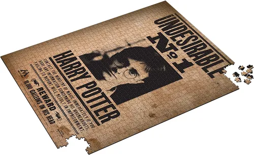 ThumbsUp! Puzzle Harry Potter Wanted No.1 - 1000 Teile, offiziell lizenziertes Harry Potter Produkt, 51 x 71 cm groß