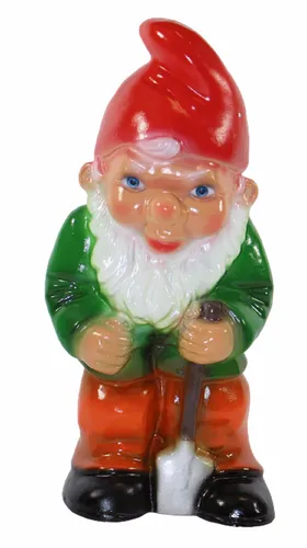 Gartenzwerg Deko Garten Figur Zwerg Gärtner mit Spaten aus Kunststoff H 30 cm