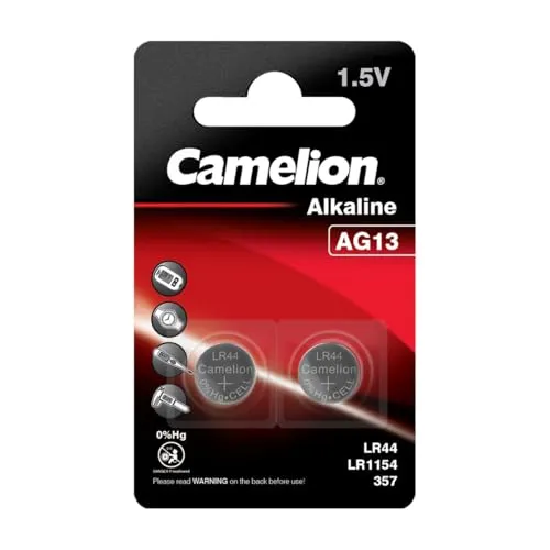 Camelion Alkaline AG13 1,5 V Knopfzelle (2 Stück)