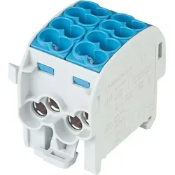 VDE Doppel Hauptleitungsabzweigklemme HLAK in 1-poliger schmaler Ausführung 41,2mm (blau)