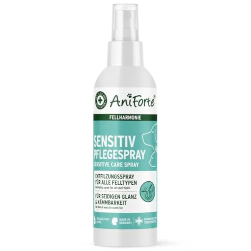 AniForte Fellharmonie Pflegespray Sensitive 200ml – Sanfte Fellpflege für Hunde & Katzen, Entwirrungsspray zur Entfilzung & als Kämmhilfe