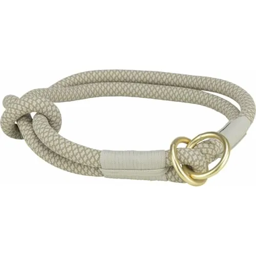 TRIXIE Soft Half-Slip Halsband für Hunde - grau/hellgrau - Weiteres Autozubehör für Hunde, bietet sanften Halt und angenehmen Tragekomfort für entspannte Spaziergänge.