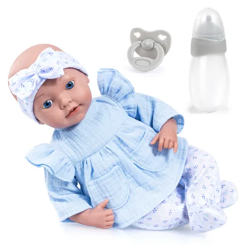 Bayer Design 93827AL Reborn Babypuppe, 38 cm