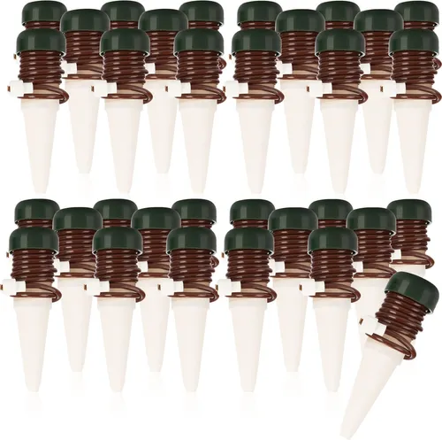 COM-FOUR® 32x Bewässerungskegel - Automatisches Bewässerungssystem - Gartenbewässerung Zubehör, automatisches Bewässerungssystem für Zimmerpflanzen, ideal für Urlaub und Reisen, verhindert Überwässerung und versorgt Pflanzen zuverlässig.
