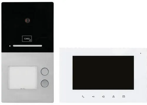 HHG Set mit AS AP 2-Fam m. RFID u. Bluetooth - Haus-Alarmanlage für Zweifamilienhäuser, mit RFID-Zutrittskontrolle und Bluetooth-App-Steuerung für maximale Sicherheit und Komfort.