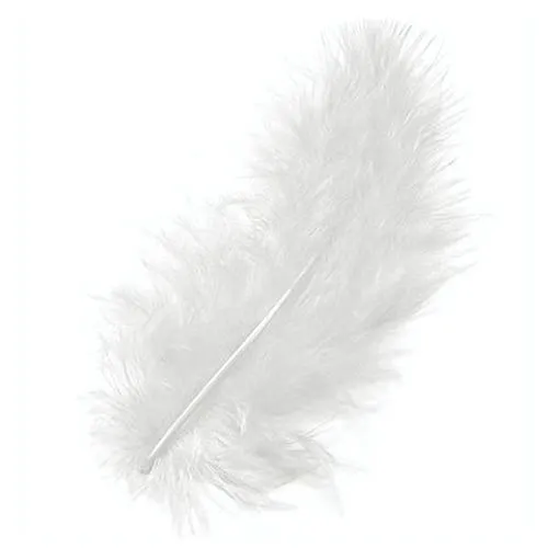 Weiße Deko Bastelfedern Schmuck für Transparente Luftballons - Perlen geeignet wunderschöne Dekoration für den Geburtstag - Ideal für Masken! (Weiß)