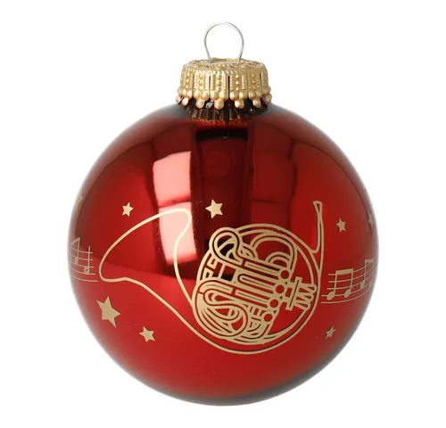 mugesh Weihnachtsbaumkugel Weihnachtskugel Kling Glöckchen mit Instrument, für Musiker