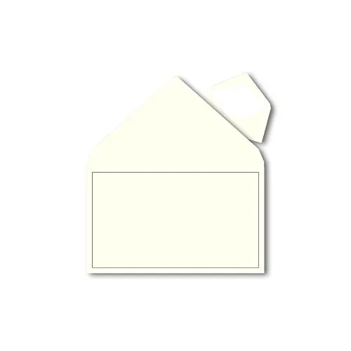 Trauerumschläge 120 x 191 mm Zart Creme mit feinen Rahmen für Beerdigung, Danksagung, Verschluss: feuchtklebend Grammatur: 100 g/m² 25