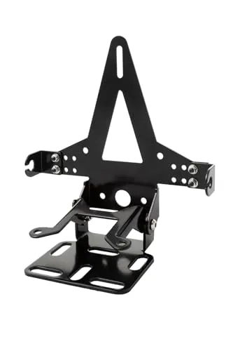 Kennzeichenhalter Motorrad Halter Halterung Aluminium Universal Schwarz