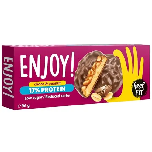 Feel FIT Enjoy! Protein Kekse Choco & Peanut ohne Zuckerzusatz 96 g