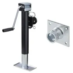 Anhängerstütze mit Kurbel und Halter klappbar Stütze 1000kg 420-680 mm