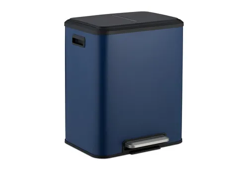 Mülleimer Mülltrennsystem 2 Fächer 30L - Praktischer Küchenabfallbehälter mit 2 Fächern à 15 Liter für einfache Mülltrennung, modernes Design und ideal für umweltbewusste Haushalte.