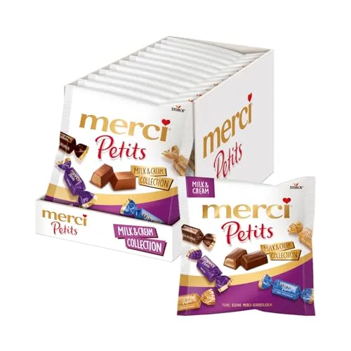 merci Petits Milk&Cream Collection (12 x 125g) / Feine Pralinen in 4 Sorten