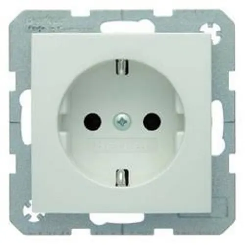 BERKER 47238989 Steckdose UP mit Berührungsschutz, polarweiß glänzend