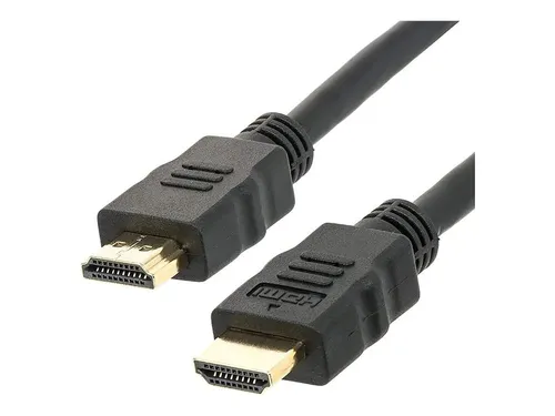 Techly Highspeed - HDMI-Kabel mit Ethernet - HDMI männlich zu HDMI männlich - 10 m - Schwarz - bi-direktional, unterstützt 4K 24 Hz (4096 x 2160)